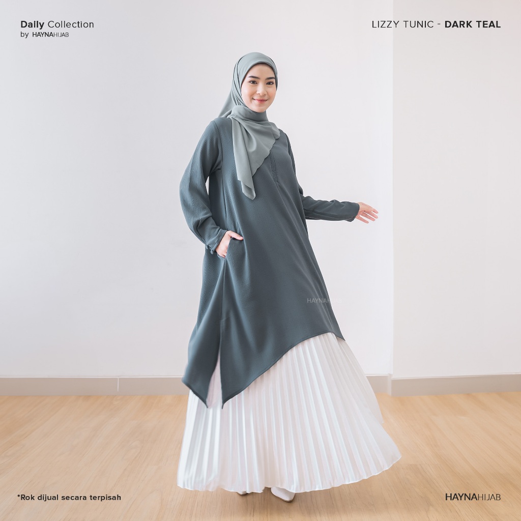 HAYNA Lizzy Tunik (All Colors) - Tunic Atasan Wanita Lengan Panjang