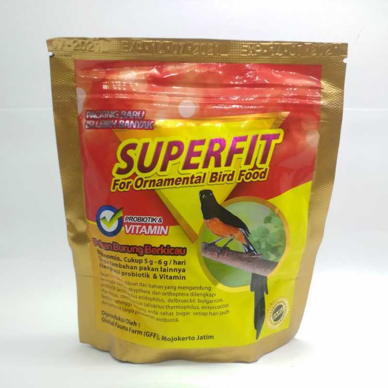 SUPERFIT GOLD ORIGINAL PAKAN VOER HIGH PROTEIN UNTUK BURUNG MURAI CILILIN KACER CIBLEK CENDET DLL