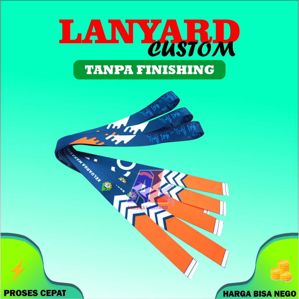 

TALI LANYARD CUSTOM TANPA FINISHING/CETAK TALI LANYARD TANPA AKSESORIS/TALI LANYARD PRINTING SUBLIM