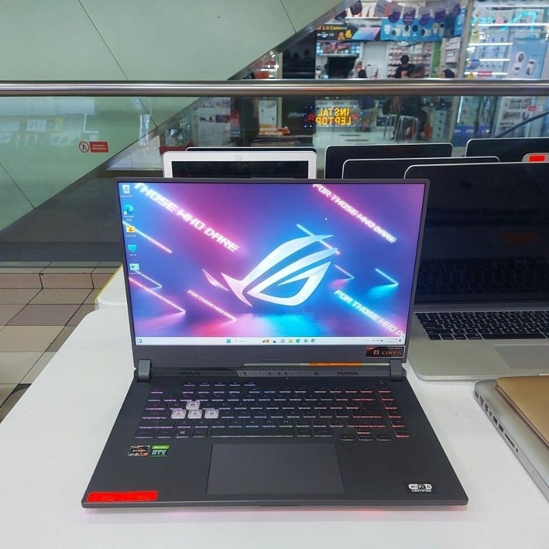Laptop asus rog strix ryzen 7 5800H ram 16gb ssd 512gb rtx 3050 ti strix G513 423