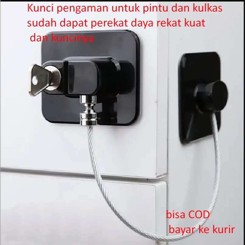 

Kunci pengaman untuk pintu dan kulkas sudah dapat perekat daya rekat kuat dan kuncinya