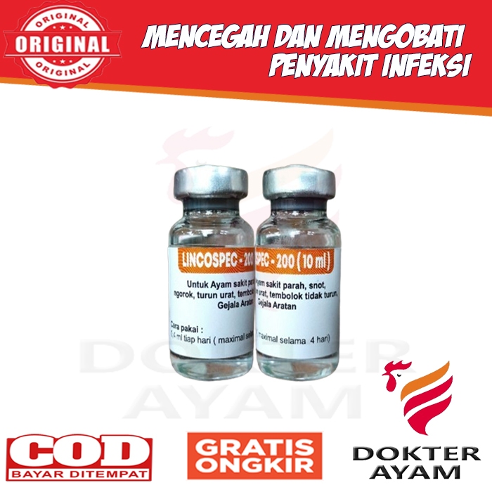 Lincospec 200 Original ( 10 ml ) Bonus Spuit 1 ml