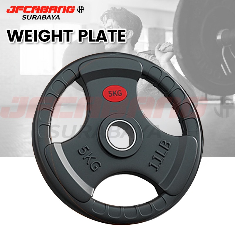SPORT  Rubber Coated Barbell Plate 2.5KG / 5KG /Piringan Barbell 5 kg/ Piringan Dumbell bahan karet/