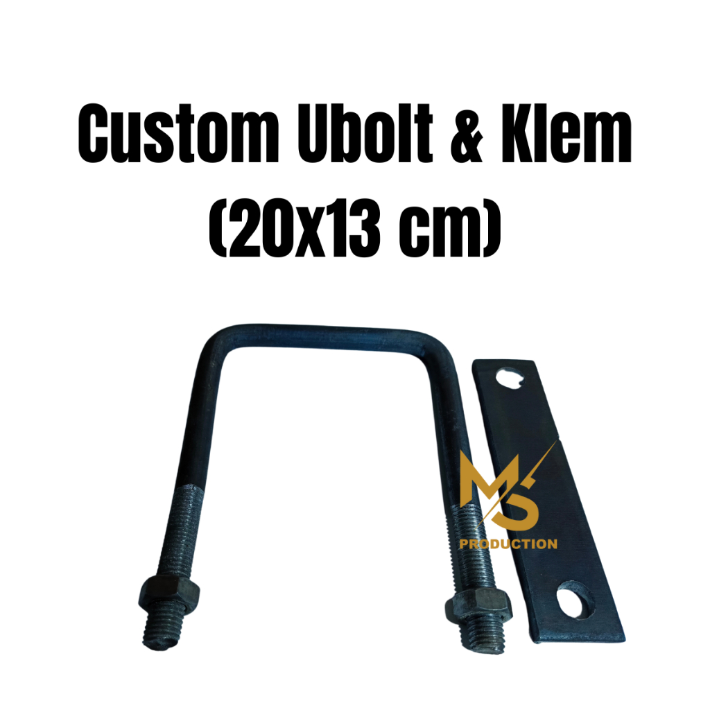 Paket U Bolt Behel dengan Plat Tutup Begel / Klem U Bolt Bak Truk