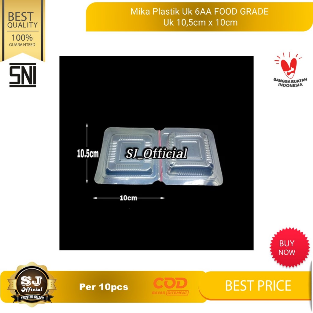 Mika Plastik Uk 6AA FOOD GRADE (Per 10pcs) - Uk 10,5cm x 10cm