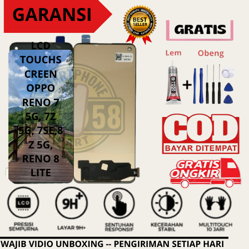 LCD TOUCHSCREEN OPPO RENO 7 5G, 7Z 5G, 7SE,8 Z 5G, RENO 8 LITE