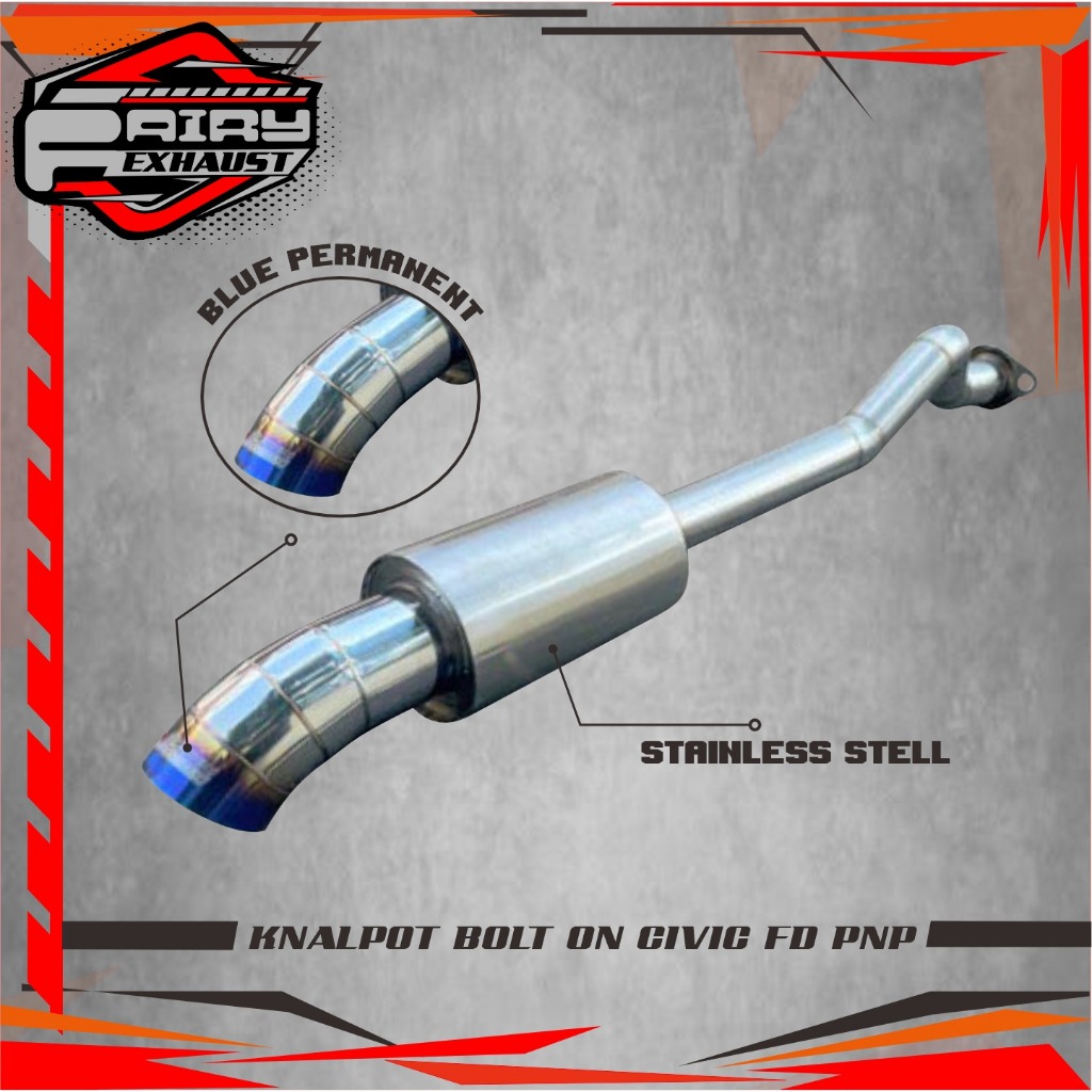 KNALPOT BOLT ON CIVIC FD
