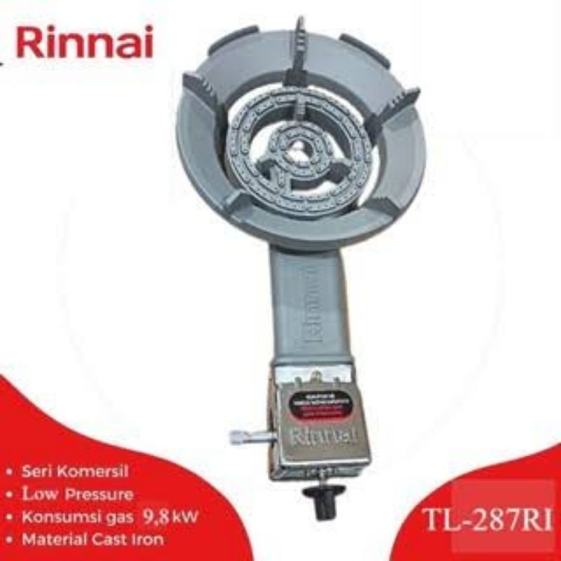 KOMPOR GAS RINNAI TL 287 RI / KOMPOR GAS MAWAR RINNAI 287