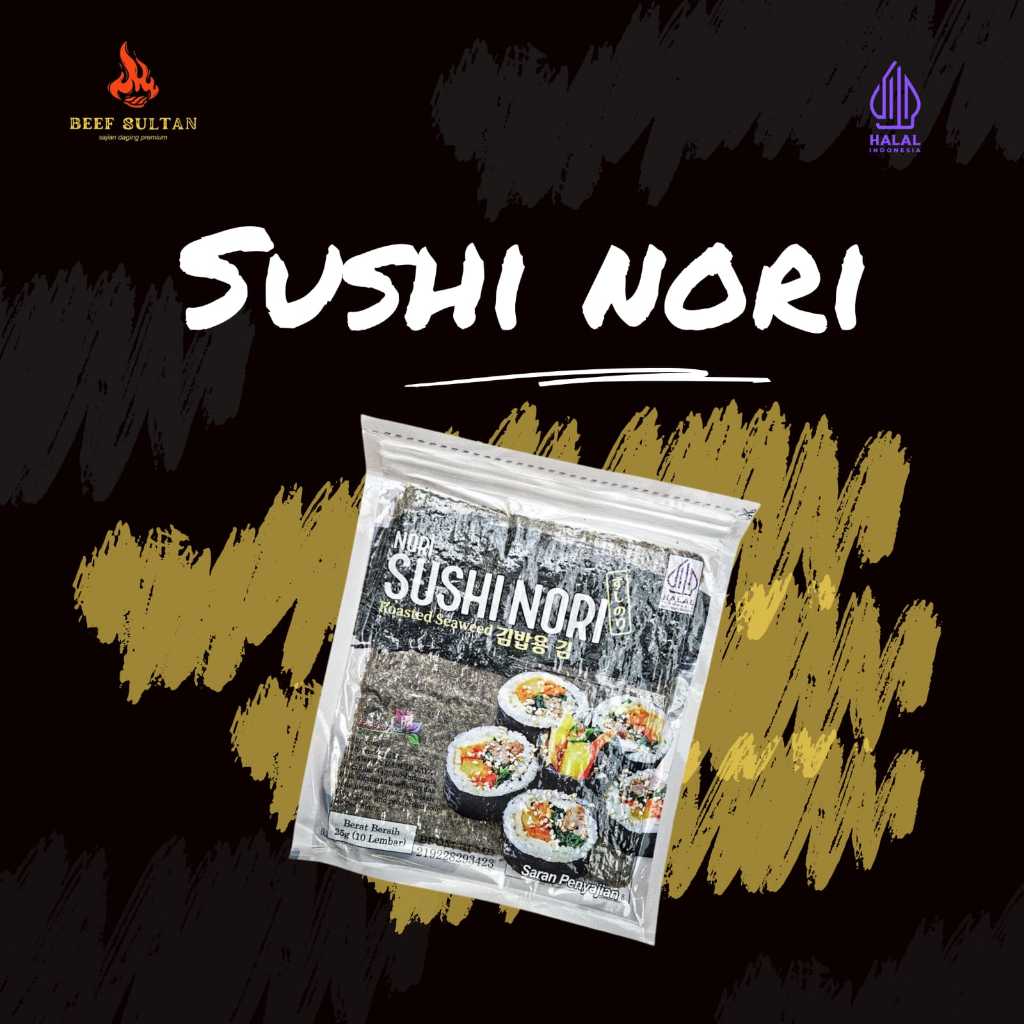 

Nori Sushi Nori Halal | Nori Sushi isi 10 lembar | Kulit Sushi Kering | Makanan Instan Shusi Nori | Kulit Susi Jepang | Kulit Sushi Premium