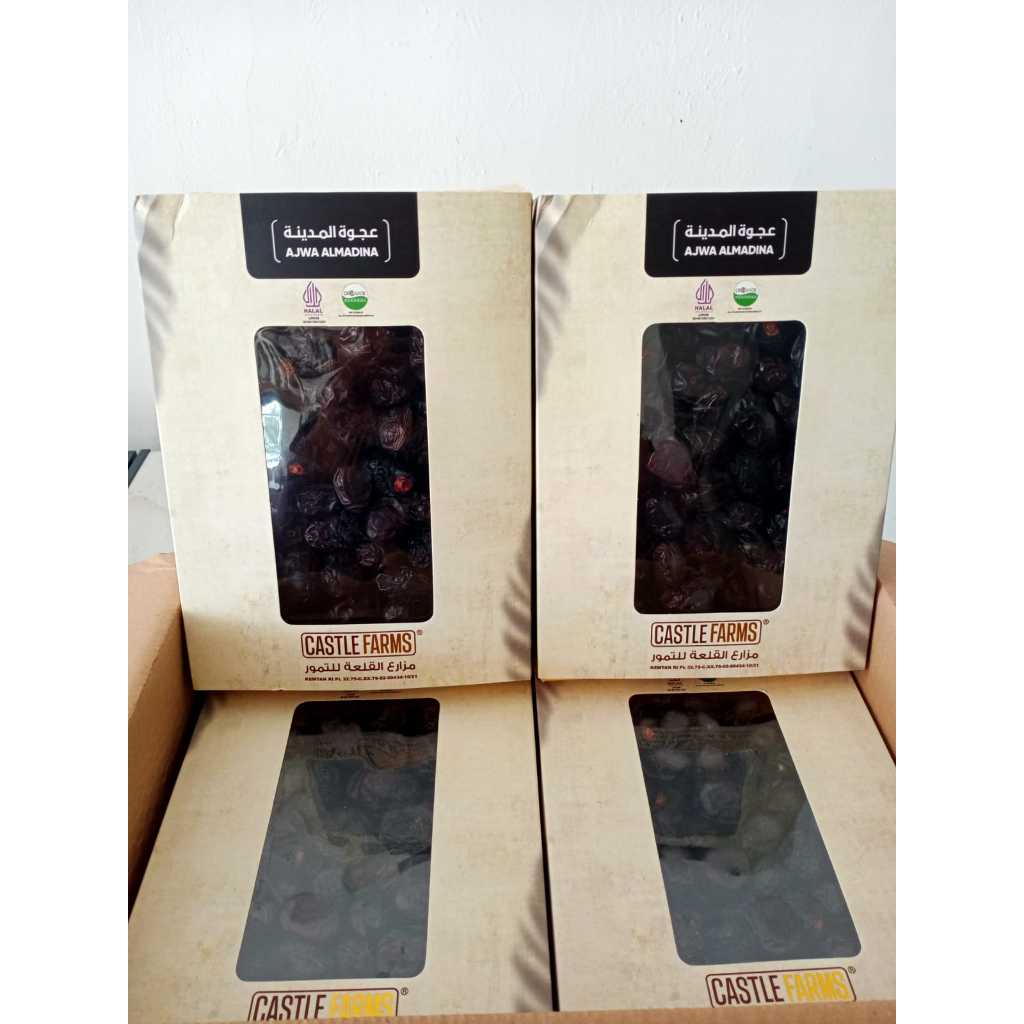 kurma Ajwa castle farm organic 1kg /ajwa asli madinah castle farm organic dus putih
