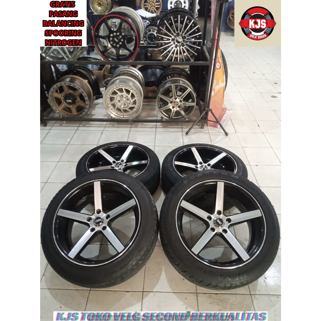 READY STOK VELG RACING SECOND MODEL HSR NE3 RING 18 LEBAR 8.5 RATA LOBANG PCD 5X114,3 OFFSET 40 WARN