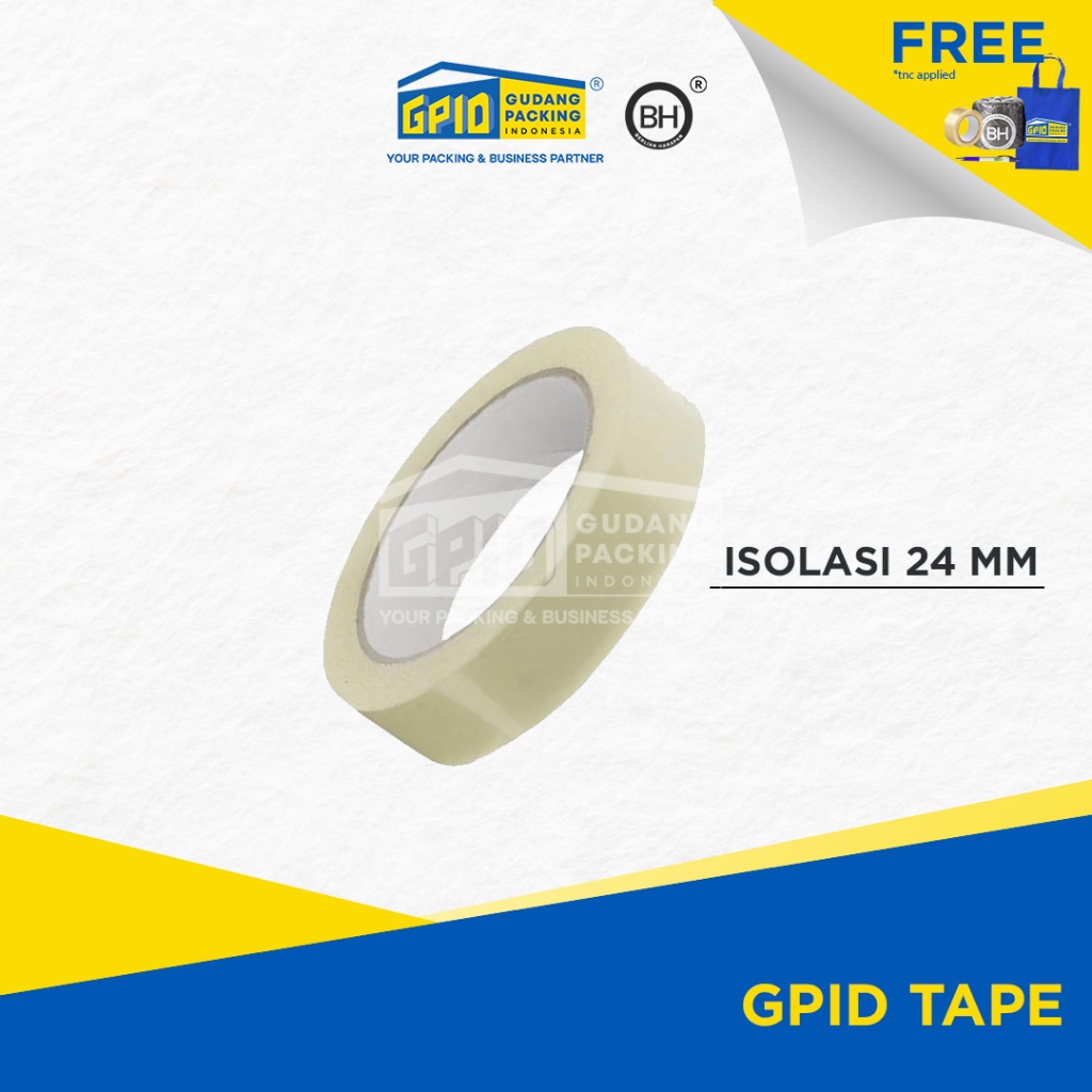 

GPID TAPE - Isolasi / Selotip 1 inch/ 24mm