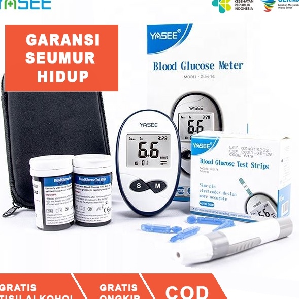 Pasti Terkini  ALAT TES GULA DARAH AKURAT YASEE GLM76 GARANSI SEUMUR HIDUP