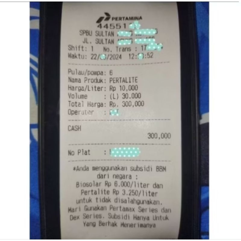 

cetak custom nota struk pom versi 2