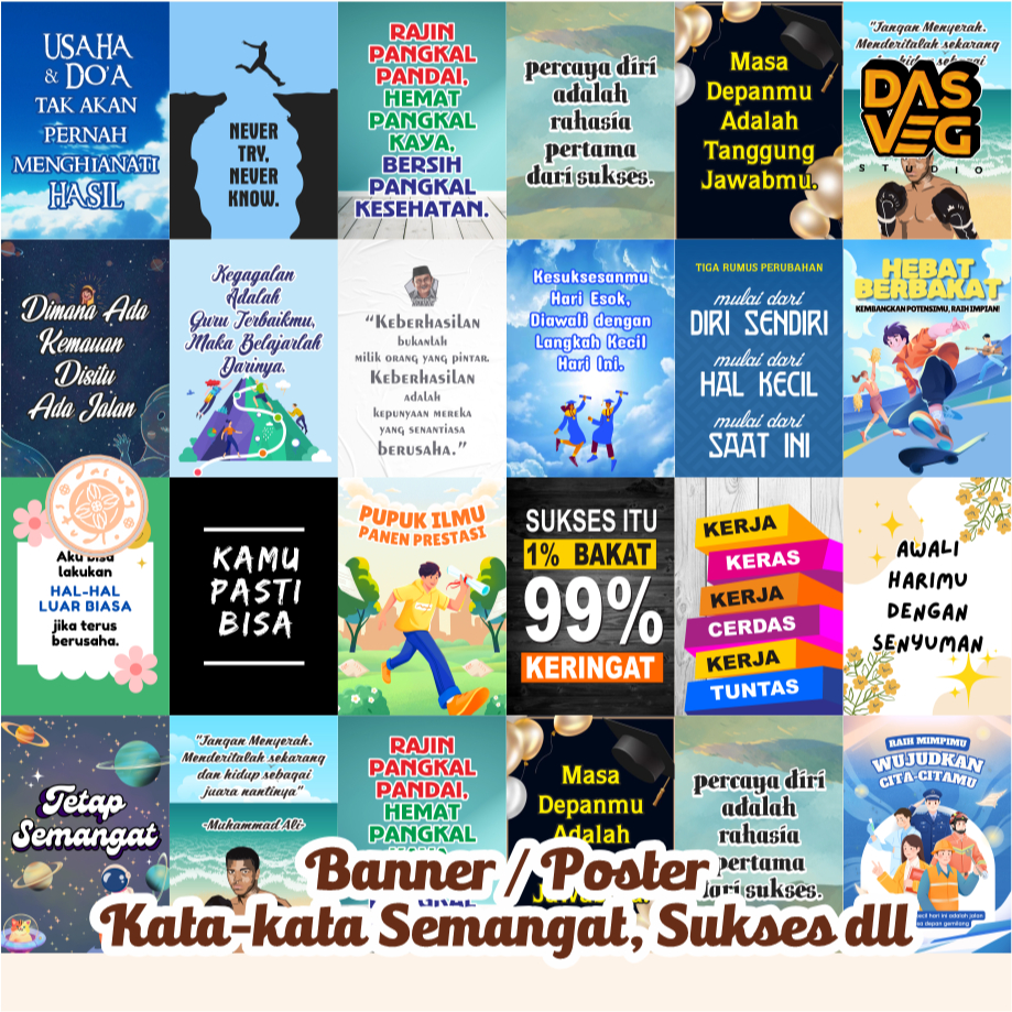 

Banner / Poster Kata-kata Semangat, Sukses dll