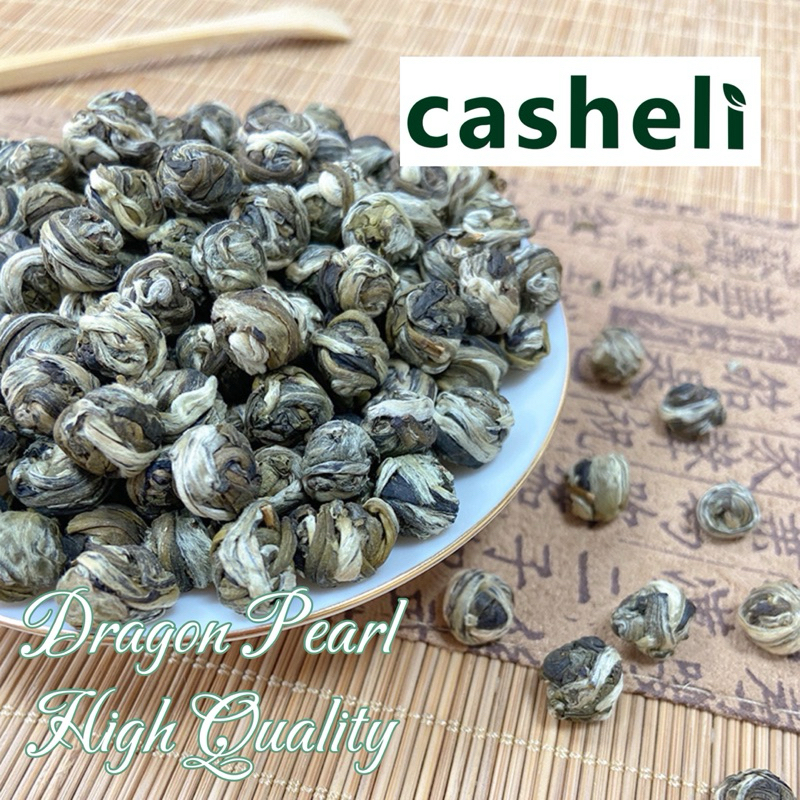 

casheli Dragon Pearl Tea Grade A+ 100% Natural Jasmine Scenting Green Tea