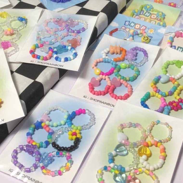 CINCIN MANIK KOREA SET ISI 6 CINCIN MANIK PAKET MURAH LUCU