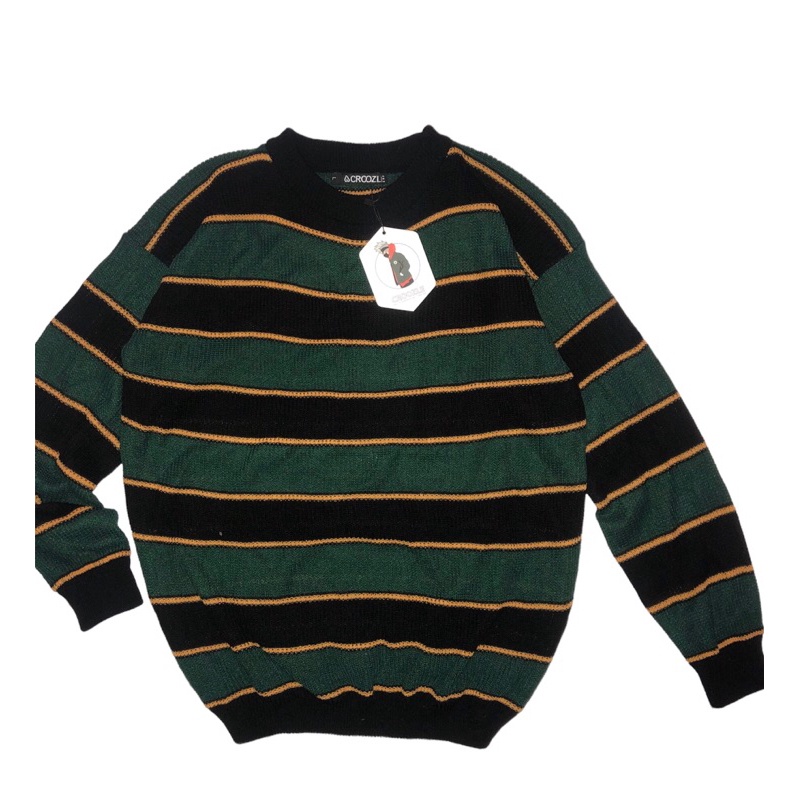 KNITWEAR STRIPE  SWEATER RAJUT  BAHAN RAJUT sweater vintage