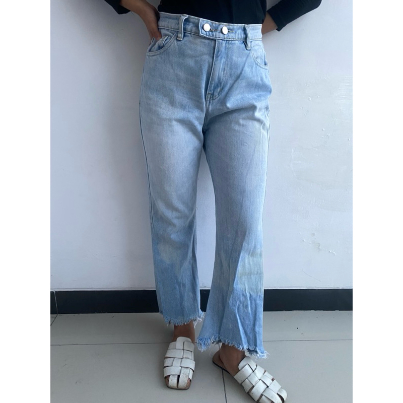 jeans wanita unfinished