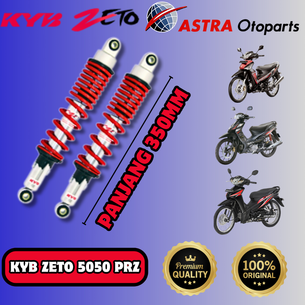SHOCK KYB ZETO MOTOR HONDA SUPRA X SUPRA X 125, SHOCKBREAKER KAYABA ZT 5050 - PRZ ORIGINAL