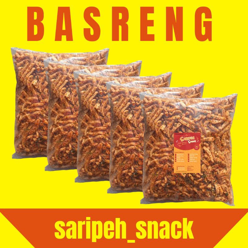 

Paket Usaha 5 kg Basreng Pedas Daun jeruk sarpeh_snack