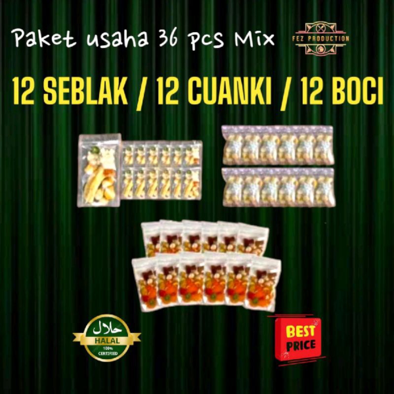 

PAKET USAHA 36 PCS MIX 12 SEBLAK / 12 BOCI / 12 CUANKI TERMURAH