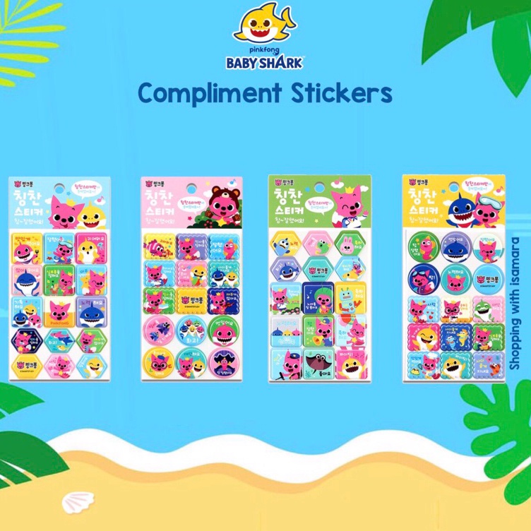KODE W55H Pinkfong Baby Shark Compliment Stickers