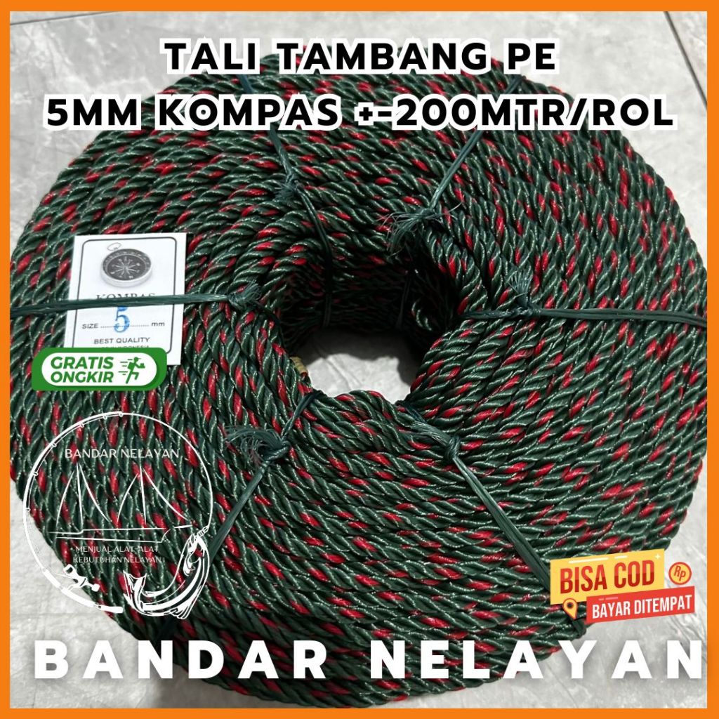 

RB Tali Tambang 5mm / Tambang PE 5mm MURAH +/- 200 METER