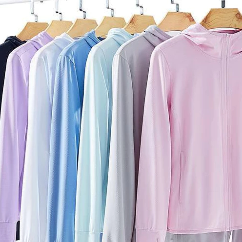 Jaket Mesh Hoodie UV Protection  Jaket Olahraga Pria Wanita Dry Fit Bahan Cepat Kering