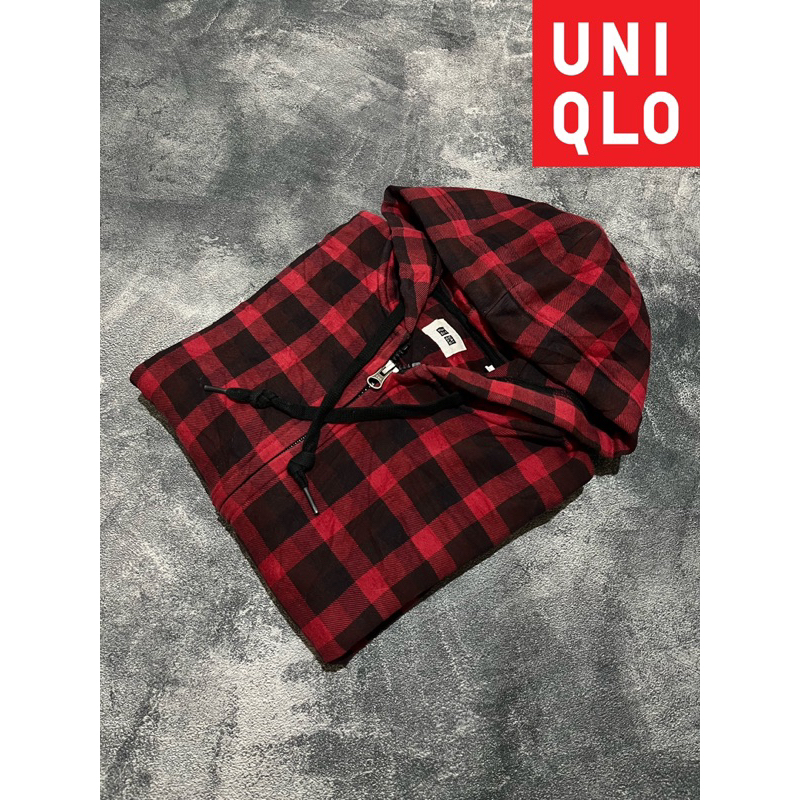 Uniqlo Tartan Zipper Hoodie