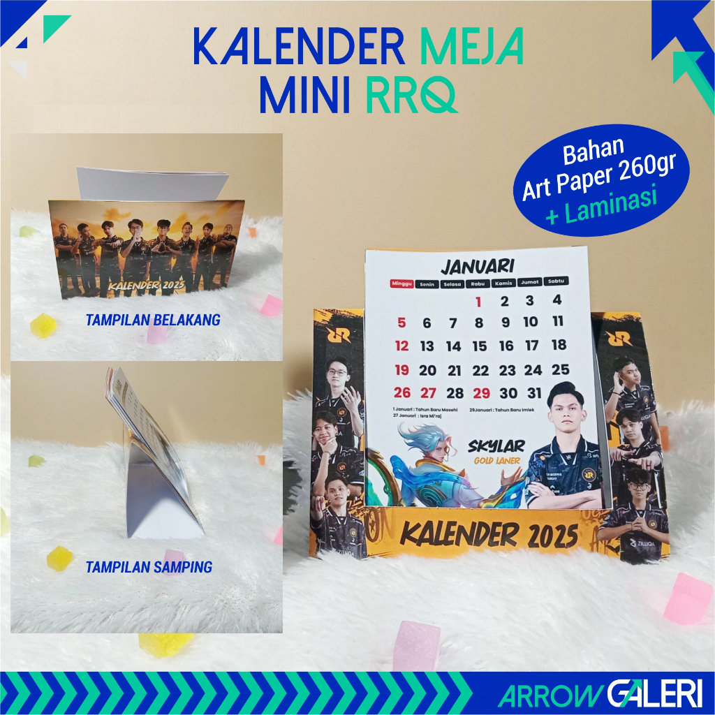 

KALENDER MEJA MINI 2025 RRQ