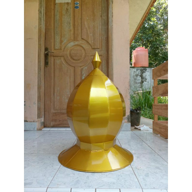 Lotsoolup Kubah Menara Masjid Ukuran 50 Cm Warna Gold, . Kubah Masjid Warna Emas Ukuran 50 Cm