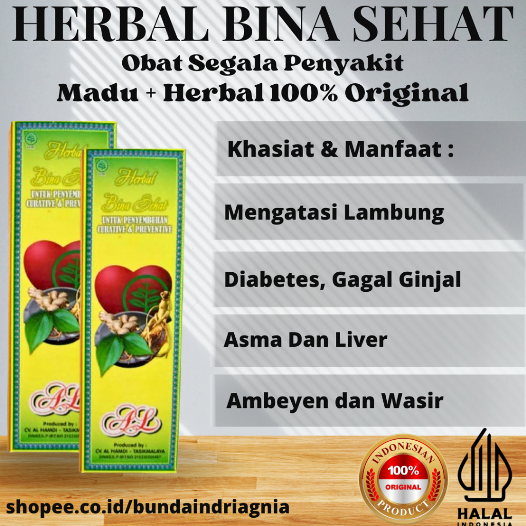 

(COD) Herbal Pencernaan Bina Sehat Obat Kolesteol Lambung Asma Madu Kesehatan