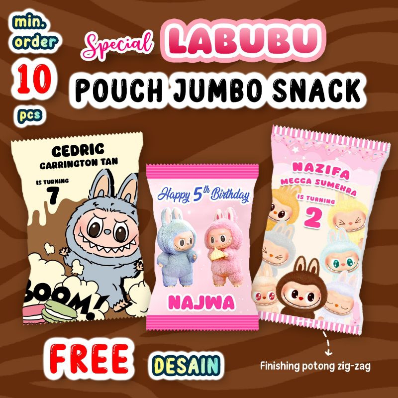 

LABUBU CUSTOM POUCH JUMBO SNACK LABUBU SOUVENIR