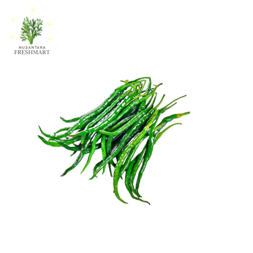 

[Nusantara Freshmart] Cabe Hijau Keriting/Cabai Hijau Keriting/Lombok Hijau Keriting 100 gram/250 gram/500 gram/1000 gram