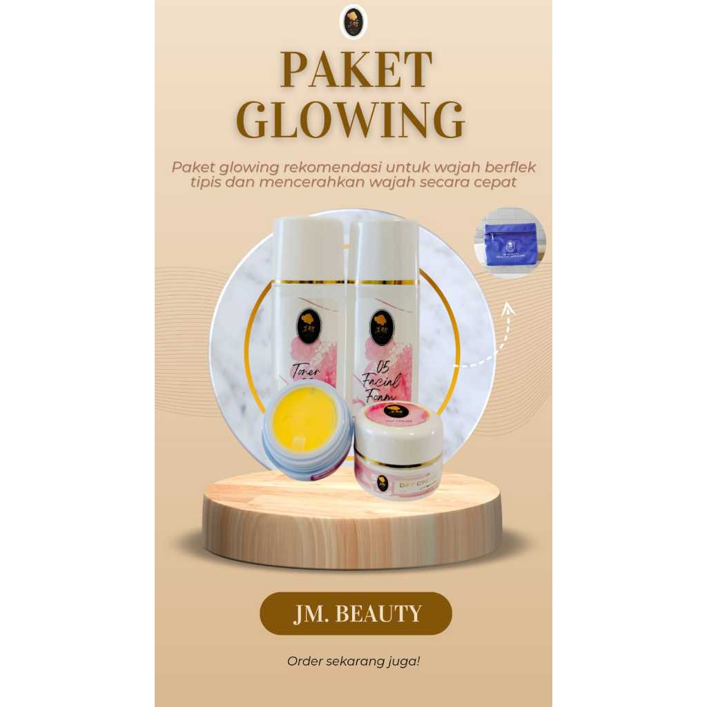 Jmb JM BEAUTY PAKET GLOWING | JM BEAUTY SKINCARE CANGGU MOJOKERTO |  ORI BPOM | CREAM PEMUTIH WAJAH 