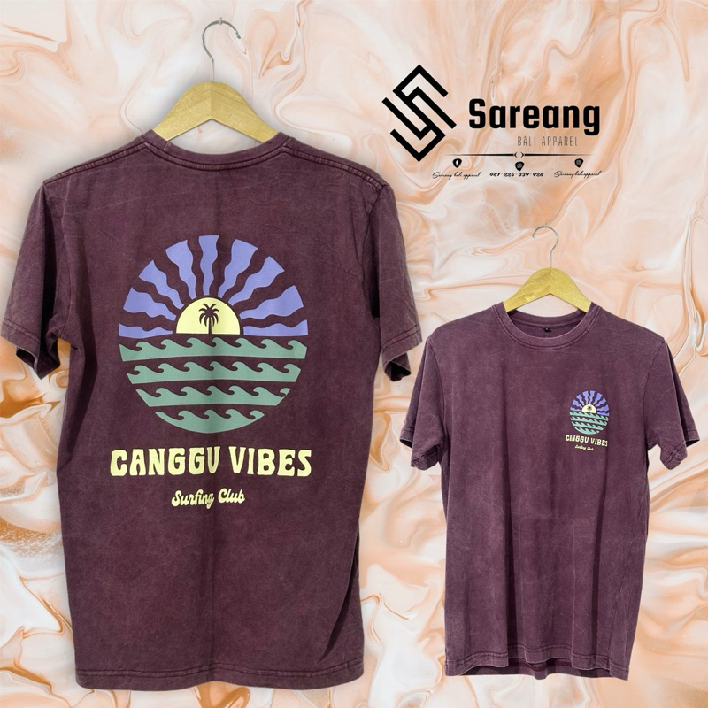 Sareang bali - Thrist kaos pendek keren marron stunwosh canggu vibes summer unisex