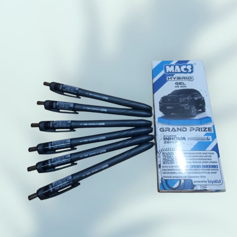 

pen ceklik MACS GEL HG 300 (HITAM)0,5mm/pack