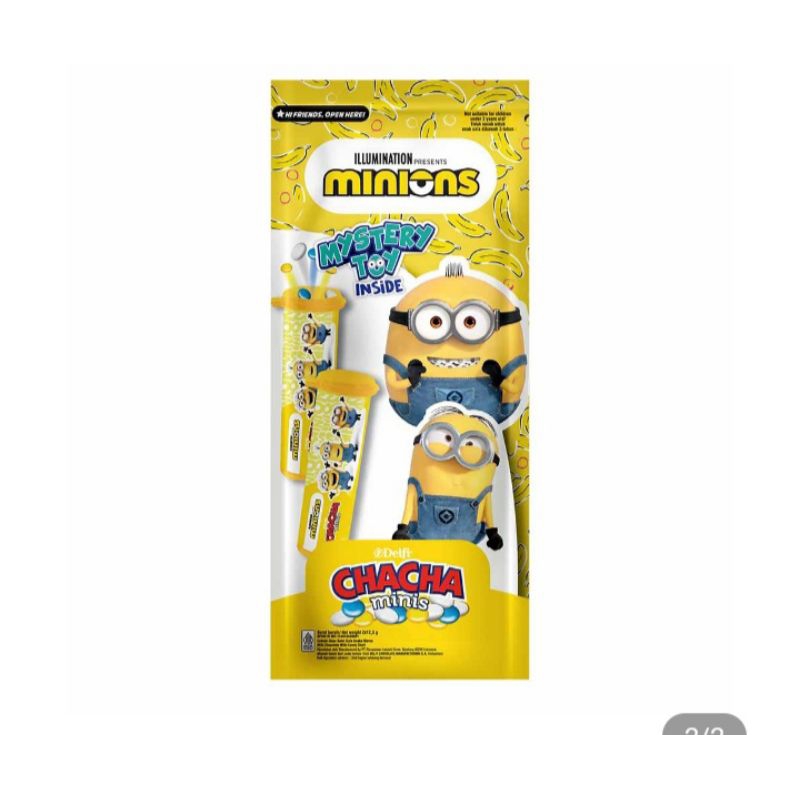 

Chacha minis cokelat mystery toys Minion 2x12.5 gram