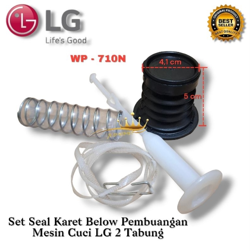 [ LG WP 710N ] Set Seal Karet Pembuangan Mesin Cuci LG 2 Tabung 1 Set