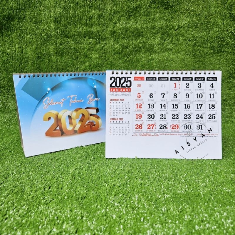 

kalender meja 2025 kalender meja kerja km 13 ukuran 21x16 cm (terima castume cetak merek)