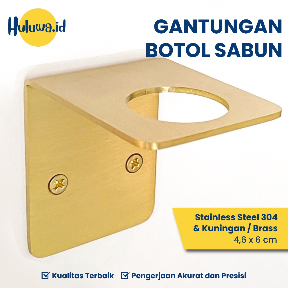 Special Price Gantungan Botol Sabun  Soap Dispenser Holder Stainless  Kuningan