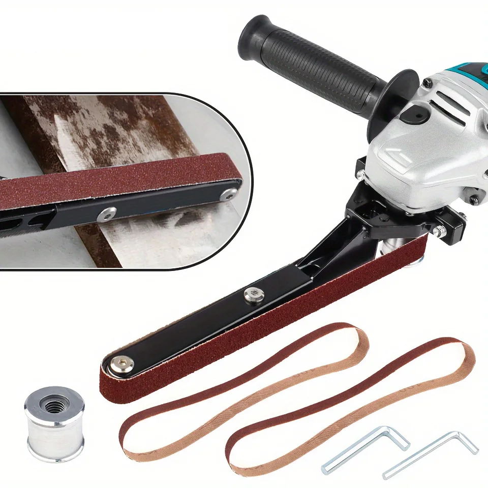 Handheld Air Belt Sander + Amplas Adapter Gerinda Tangan - Konverter Amplas Belt