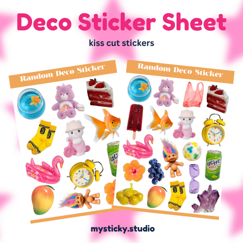 DECO STICKERS SHEETS / DECO STICKERS PACK KAWAII Y2K VINTAGE RETRO AESTHETIC