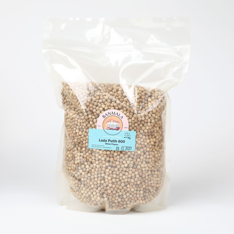 

Banmala Lada Putih White Peper 100% murni pedas spices - 1kg
