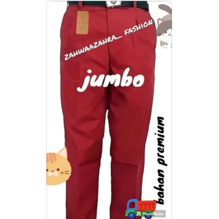 celana seragam sekolah sd jumbo panjang merah anak laki laki