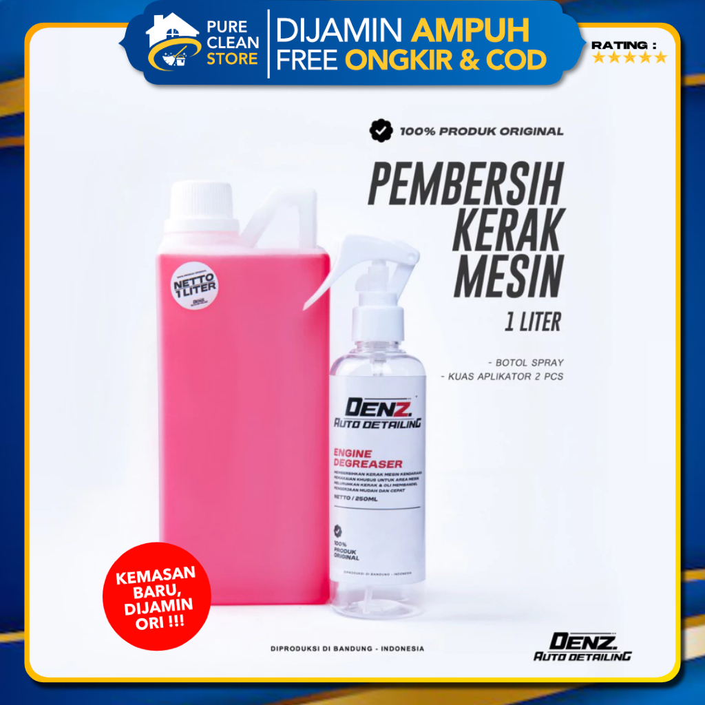(GRATIS ONGKIR XTRA) denz cairan pembersih noda kerak kusam mesin mobil motor/cairan penghilang kara
