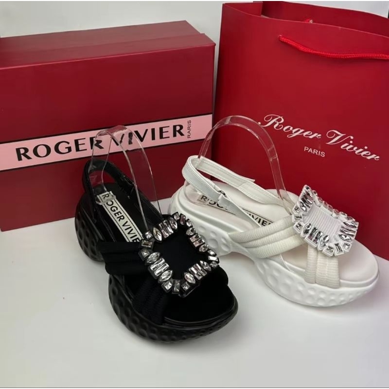 Sepatu Roger vivier RV paris buckle mirror wanita import