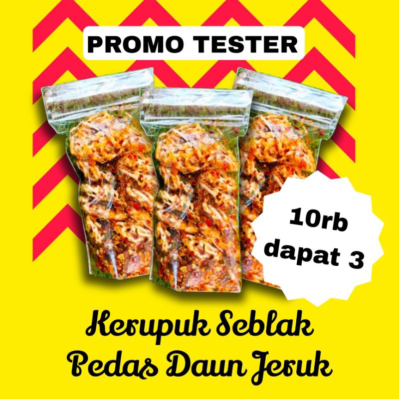 

KERUPUK SEBLAK KERING PEDAS DAUN JERUK 3 PCS 10 RIBUAN