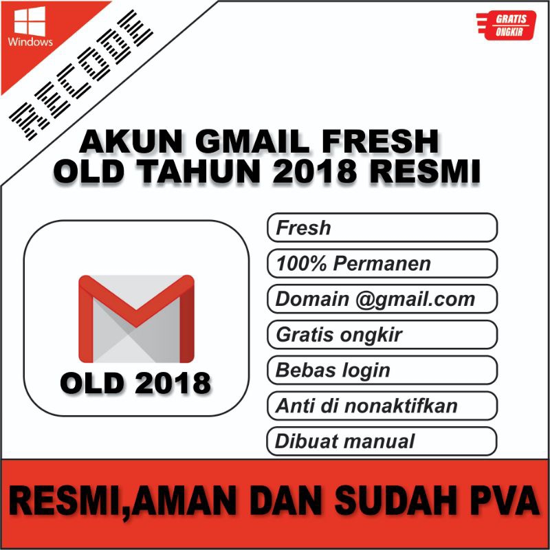 Gmail resmi dan permanen old 2018